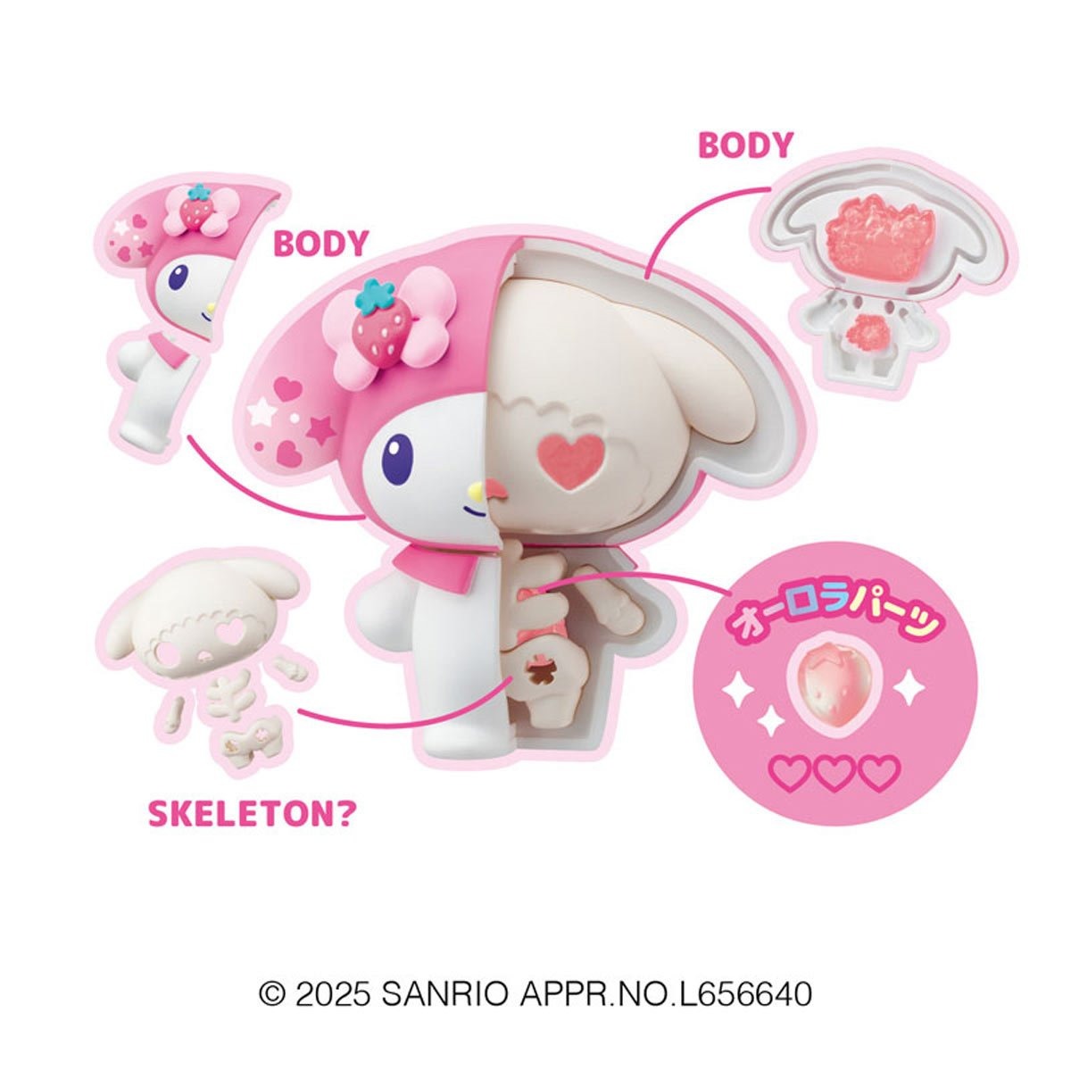 MegaHouse Kaitai Fantasy: Sanrio Characters – My Melody & Kuromi (Anatomy Puzzle Figure)