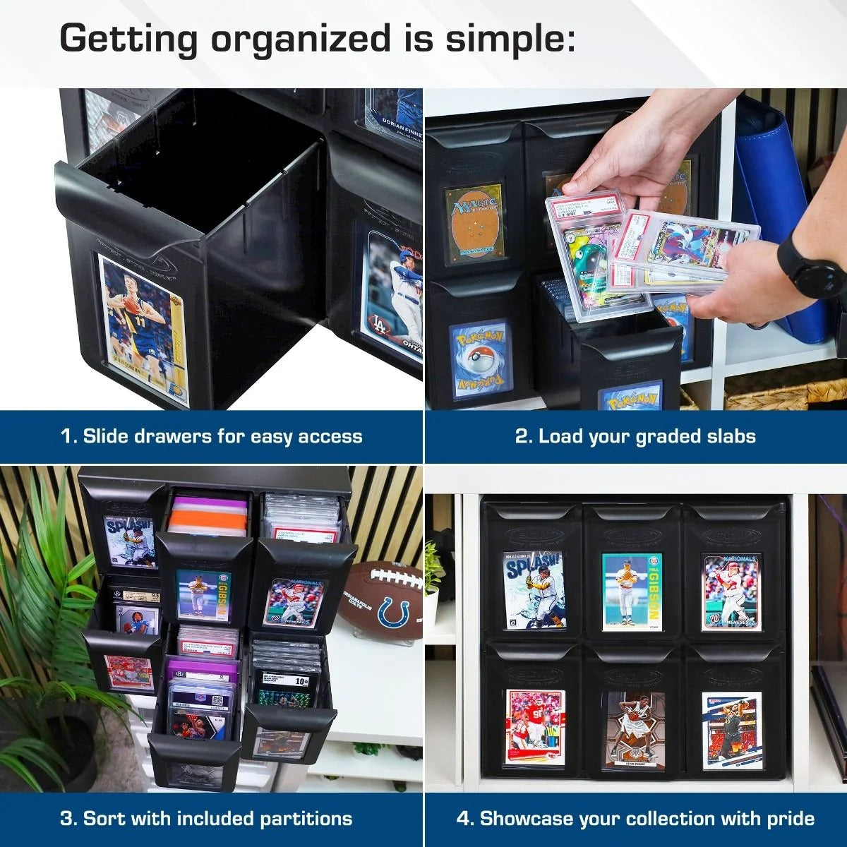 BCW 6 Drawer Graded Card Catalog - Black