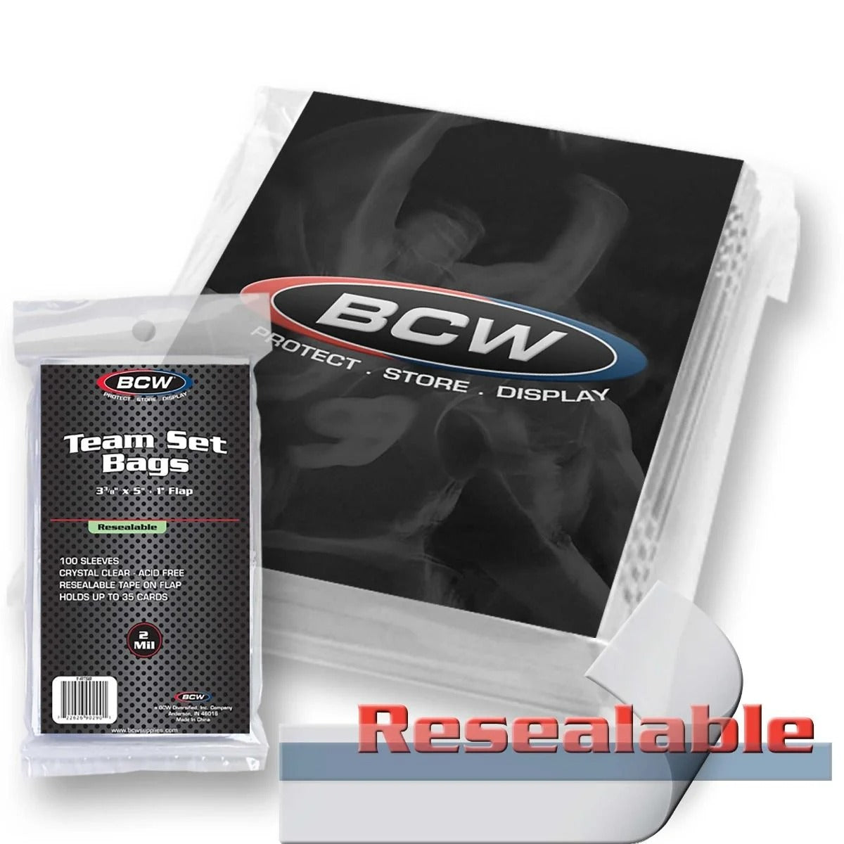 BCW Resealable Team Set Bags (100-Count)