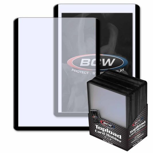 BCW 3x4 Topload Card Holder Black Border- Standard (25-Count)