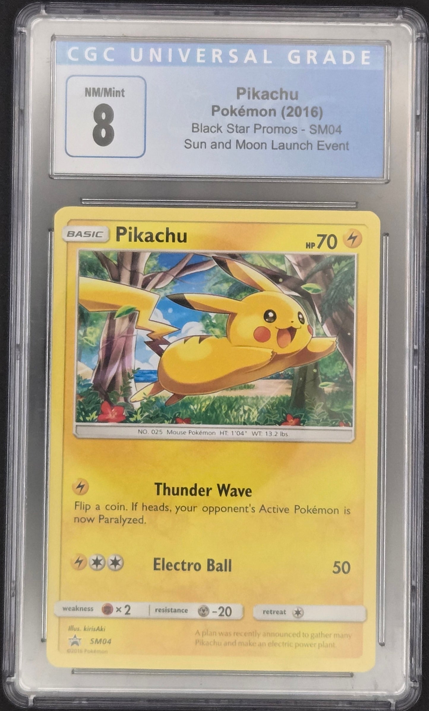 Pokemon TCG: Pikachu | Black Star Promo - SM04 CGC 8