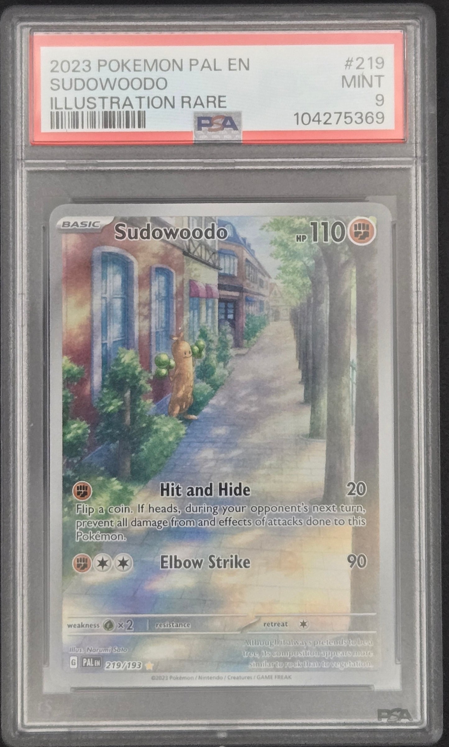 Pokemon TCG: Sudowoodo | Paldea Evolved - 219/193 PSA 9