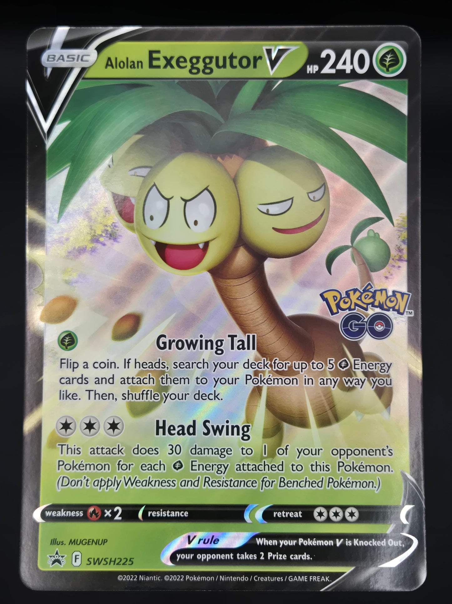 Alolan Exeggutor V - SWSH225 - Pokémon GO Oversized Jumbo Promo