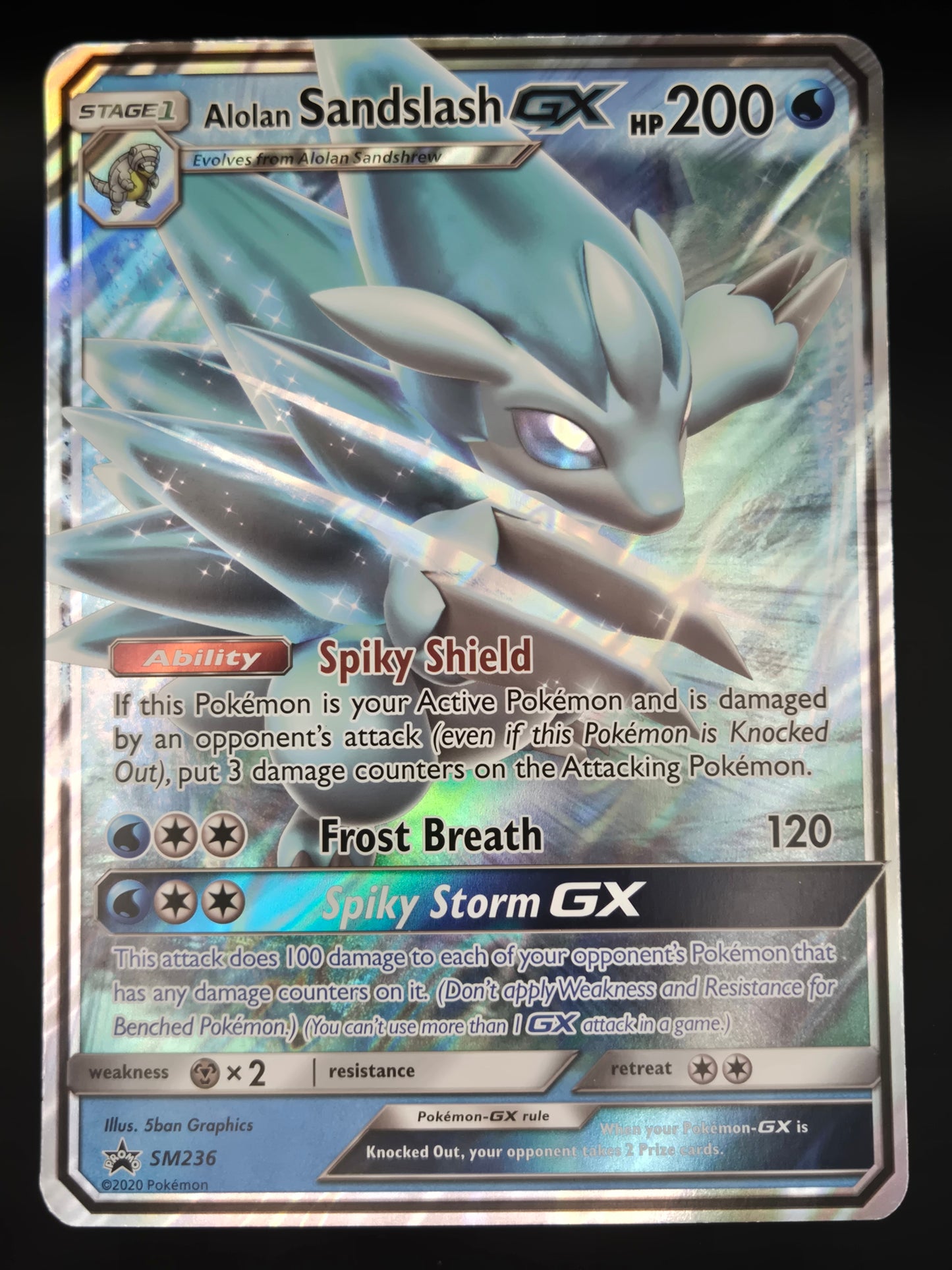 Alolan Sandslash GX - SM236 - Sun & Moon Black Star Promo (Jumbo)
