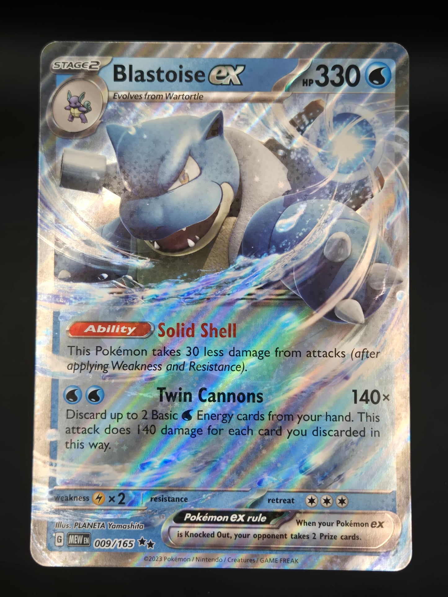 Blastoise ex - 009/165 - Scarlet & Violet: 151 (Jumbo)