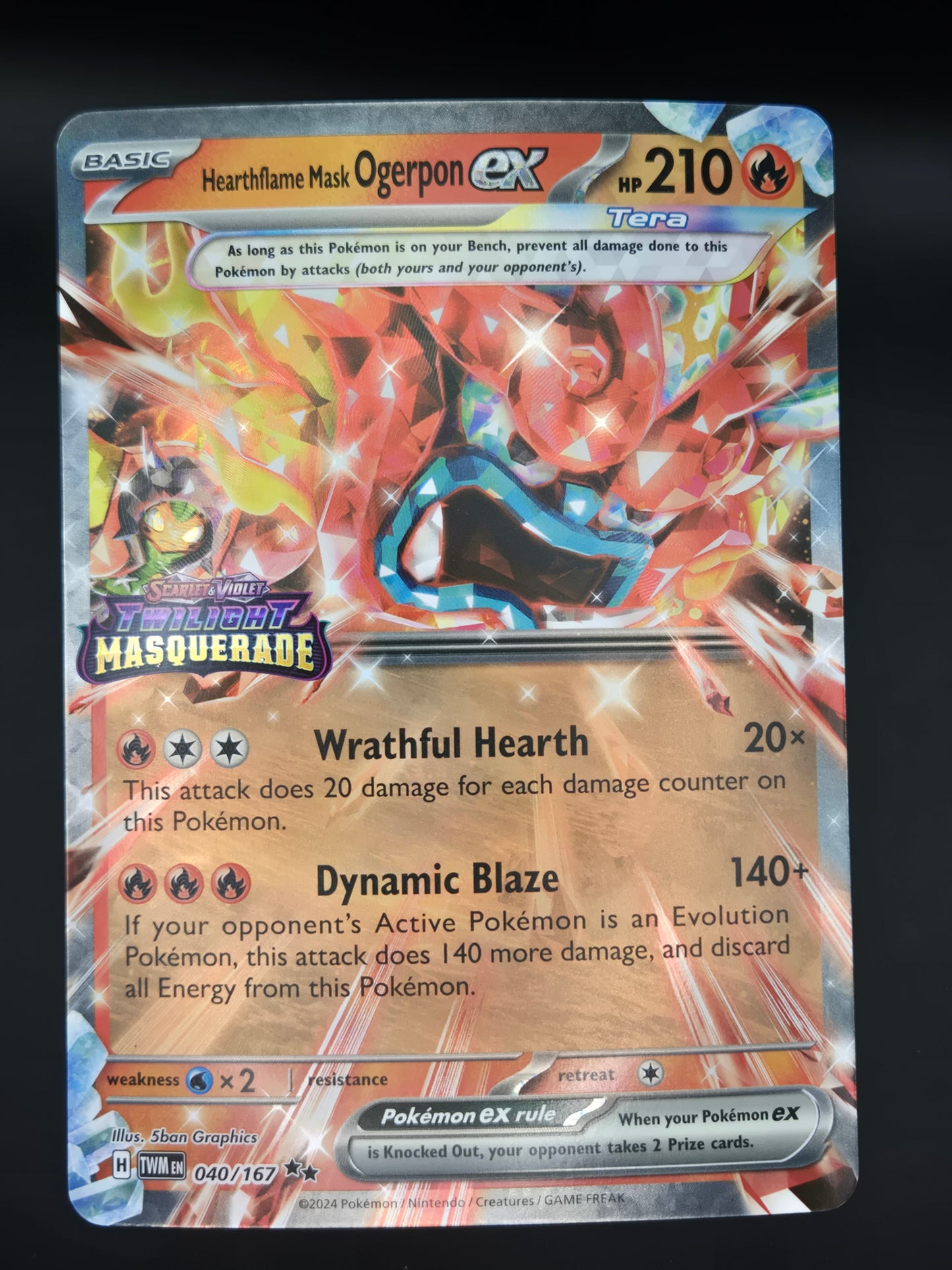 Hearthflame Mask Ogerpon ex - 040/167 - Twilight Masquerade (Jumbo)
