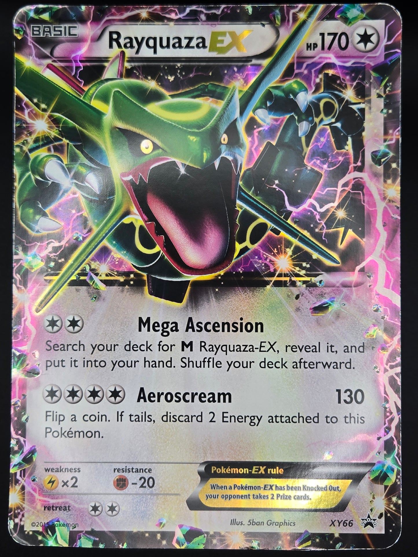Rayquaza ex - XY66 - Oversized Jumbo Promo (Moderately Played)