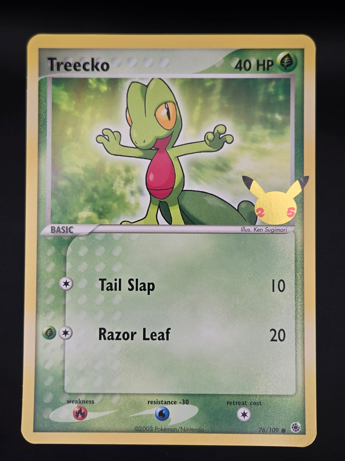 Treecko - 76/109 - Celebrations: Classic Collection - Oversized Jumbo Card
