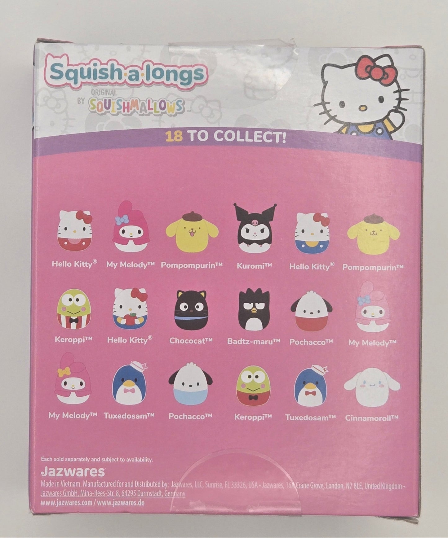 Original Squishmallows Squish-a-longs Series 1: Hello Kitty and Friends Mystery Pack