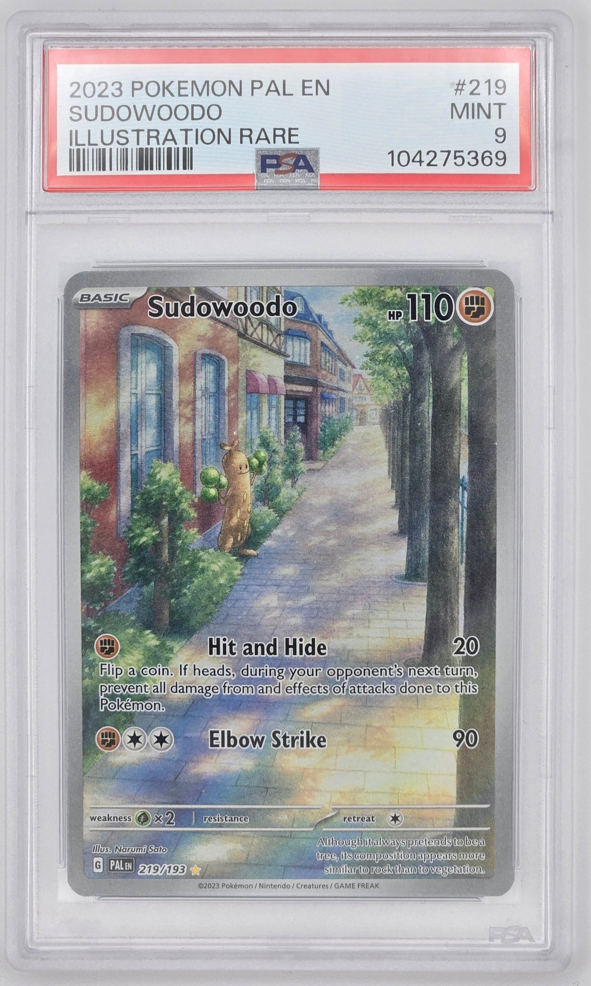 Pokemon TCG: Sudowoodo | Paldea Evolved - 219/193 PSA 9