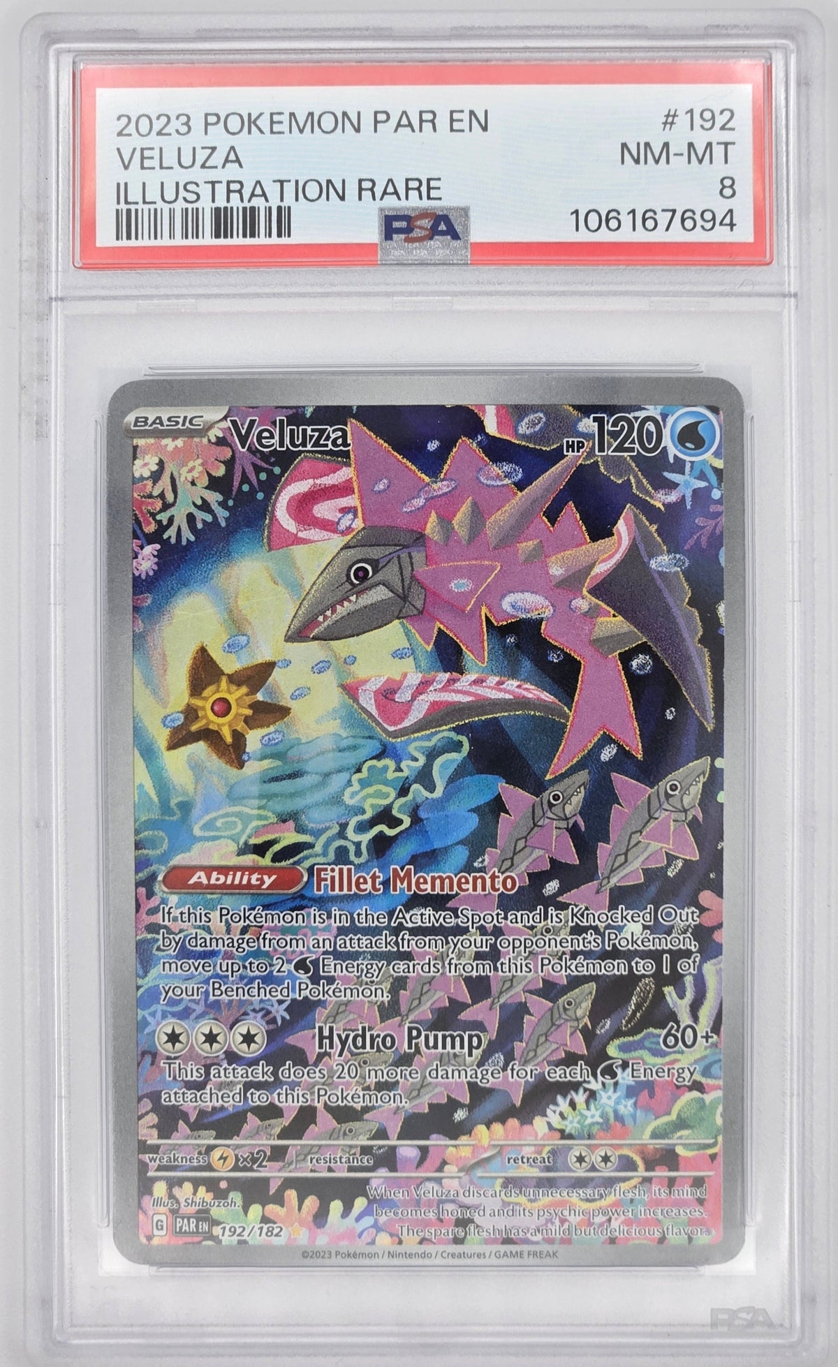 Pokemon TCG: Veluza | Paradox Rift - #192/182 PSA 8