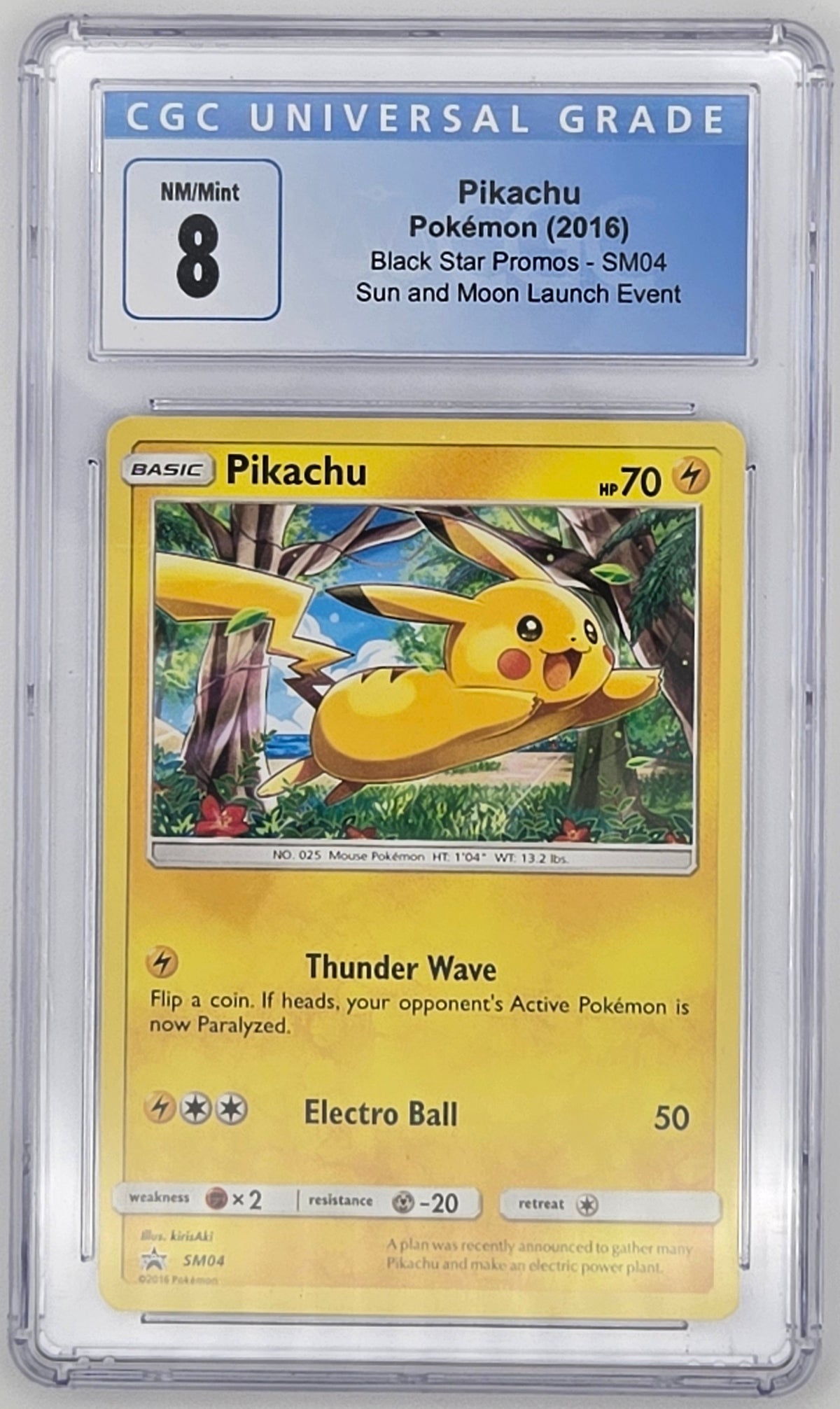 Pokemon TCG: Pikachu | Black Star Promo - SM04 CGC 8