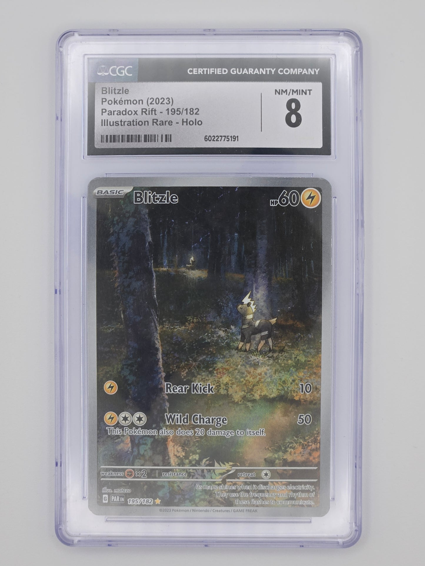 Pokémon TCG: Blitzle | Paradox Rift - 195/182 CGC 8