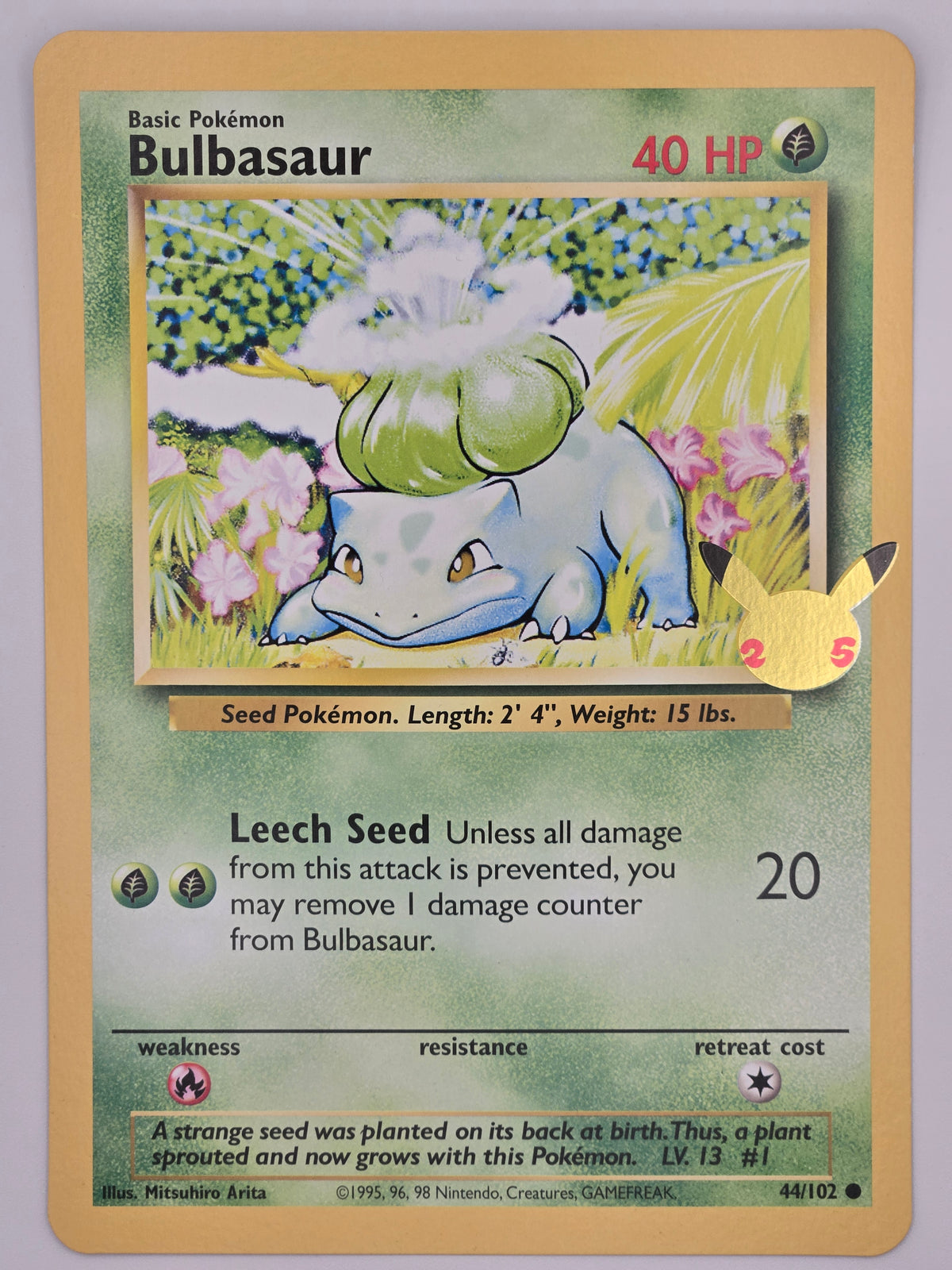 Pokémon TCG: 25th Anniversary First Partner Oversized Bulbasaur Promo