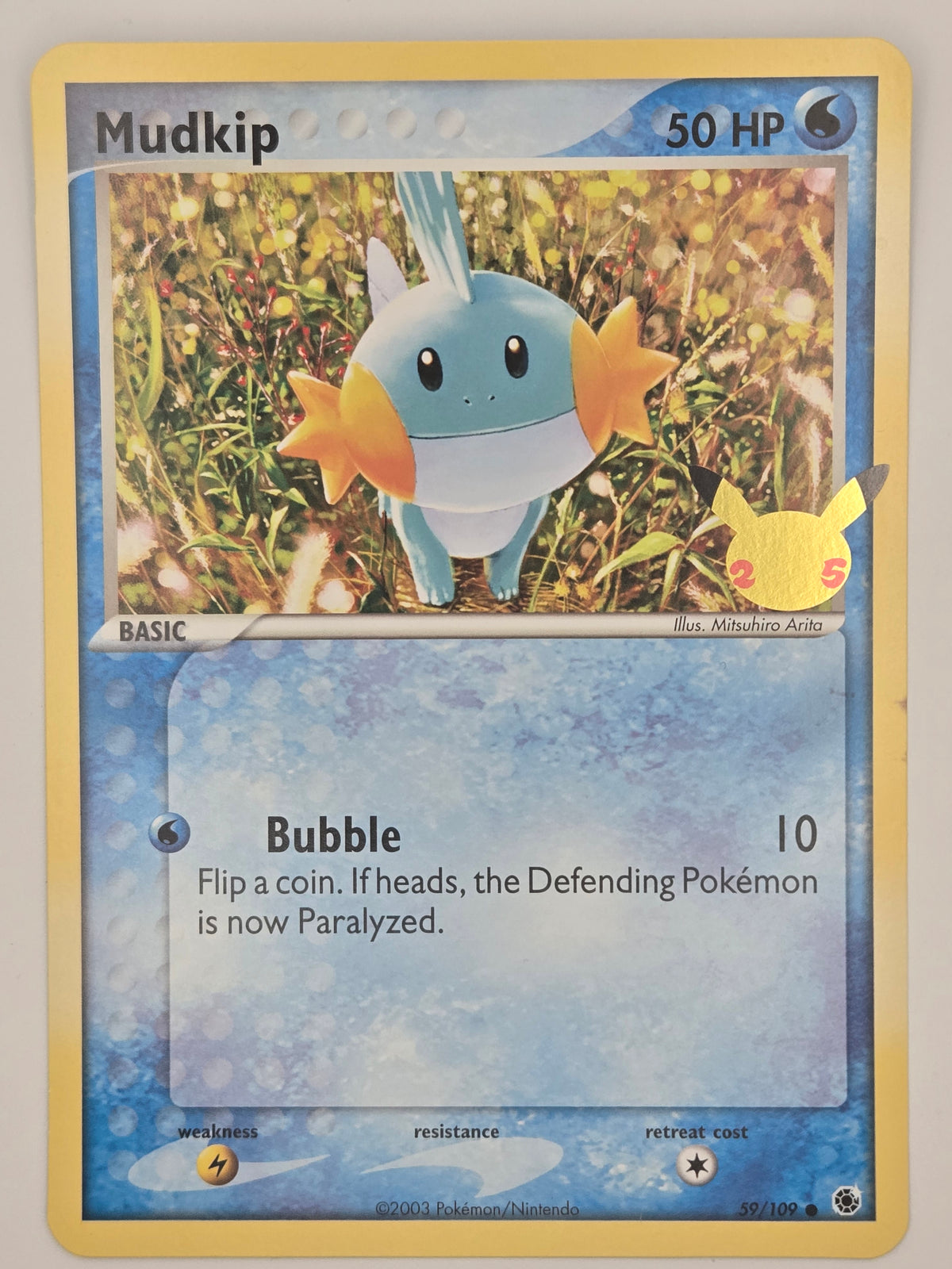 Pokémon TCG: 25th Anniversary First Partner Oversized Mudkip Promo