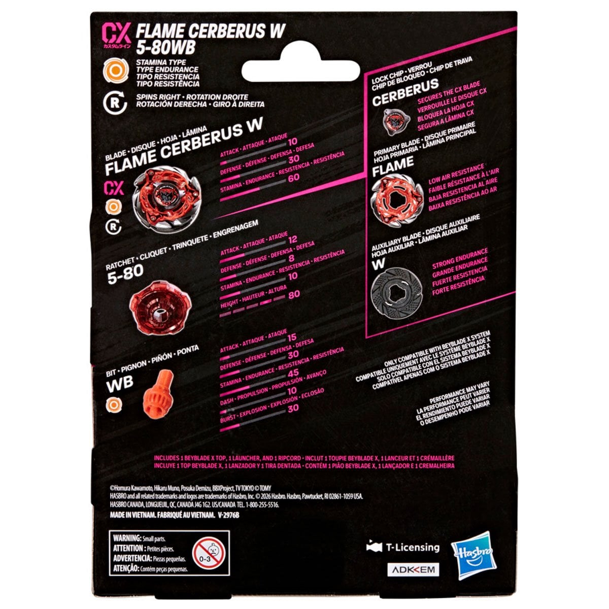 Beyblade X: Flame Cerberus W 5-80WB CX Starter Pack
