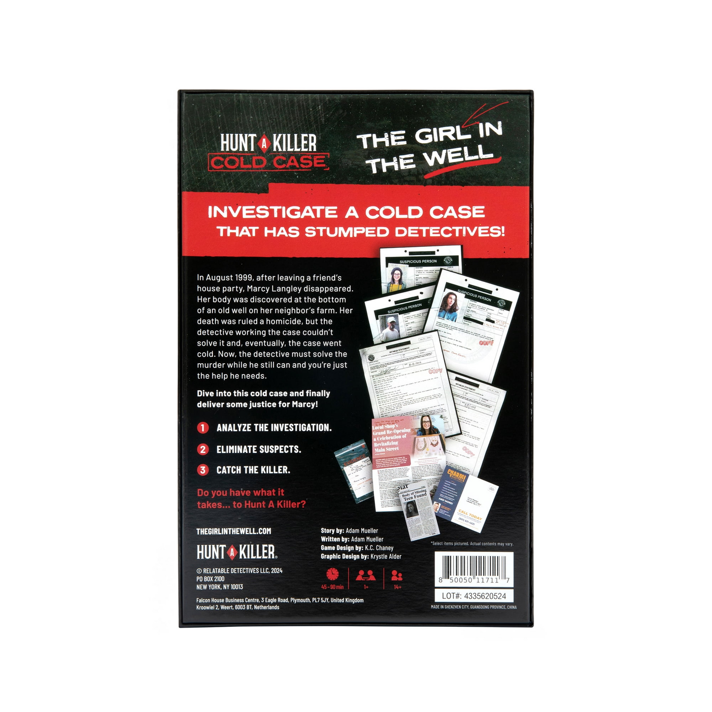 Hunt A Killer: Cold Case – Girl in The Well Murder Mystery Game