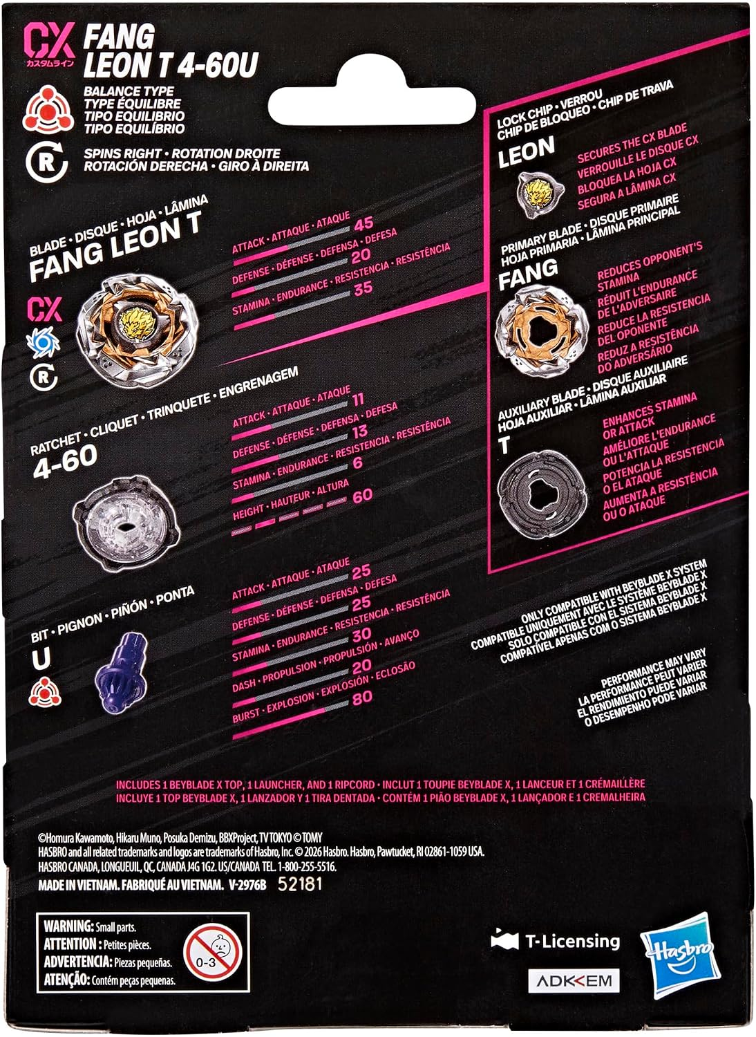 Beyblade X: Fang Leon T 4-60U CX Starter Pack