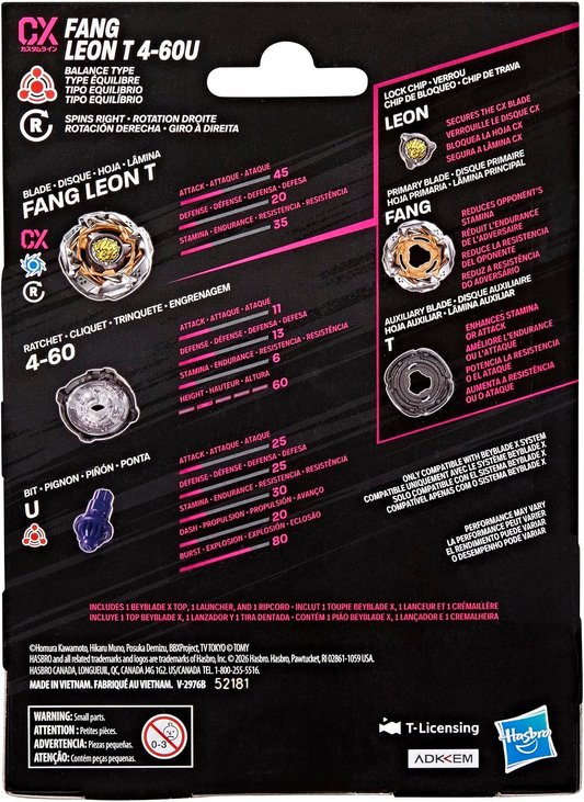 Beyblade X: Fang Leon T 4-60U CX Starter Pack