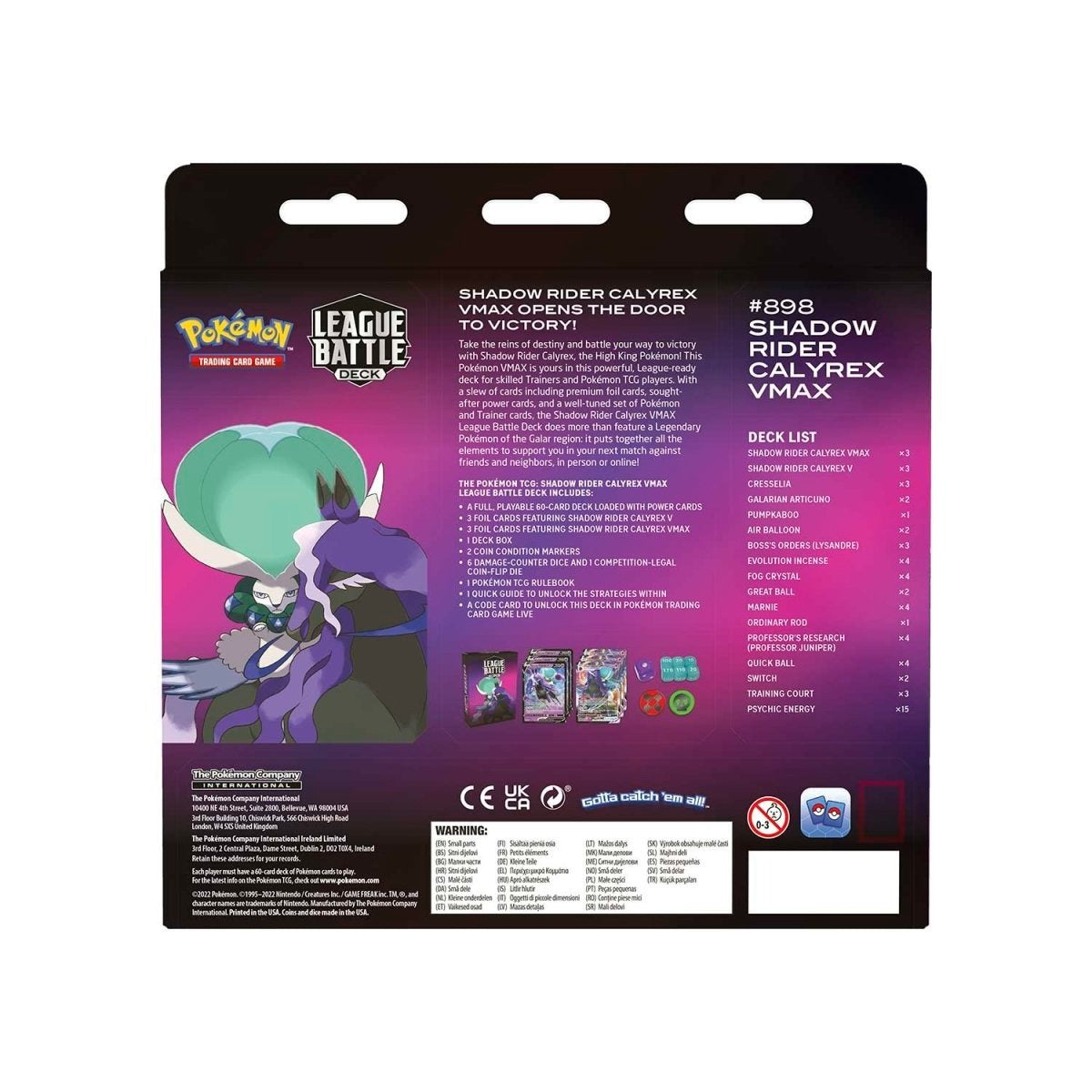 Pokemon TCG: Shadow Rider Calyrex VMAX League Battle Deck