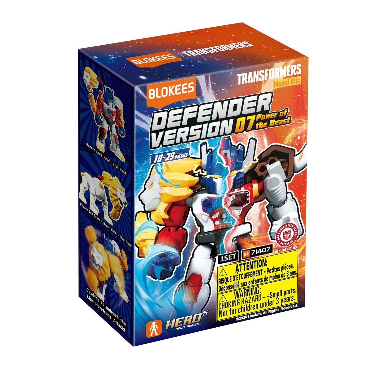 Transformers Defender Version Wave 7 "Power of the Beast" Blokees Mini Model Kit